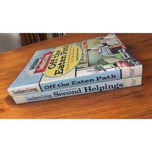 Southern Living Off the Eaten Path & Second Helpings 2 Book Lot Set Recipe Food